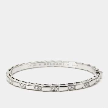 Bvlgari Serpenti Viper Diamonds 18k White Gold Bracelet S