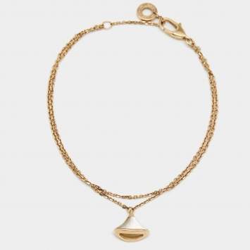 Bvlgari Divas' Dream Mother of Pearl 18k Rose Gold Charm Bracelet SM