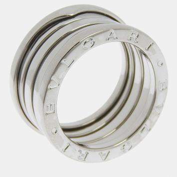 Pre Owned Bvlgari B.Zero1 18K White Gold Ring EU 53