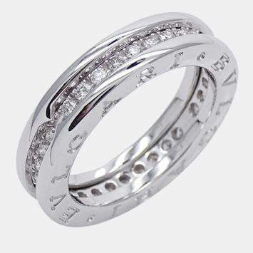 Bvlgari B.Zero1 18K White Gold Diamond Ring EU 51