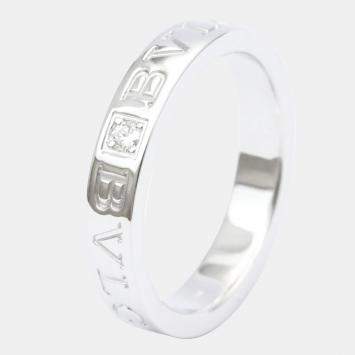 Bvlgari 18K White Gold Ring EU 57