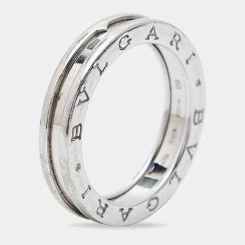 Bvlgari B.Zero1 1-Band 18k White Gold Ring Size 60