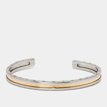 Pre Owned Bvlgari B.Zero1 18k Rose Gold Stainless Steel Bracelet M