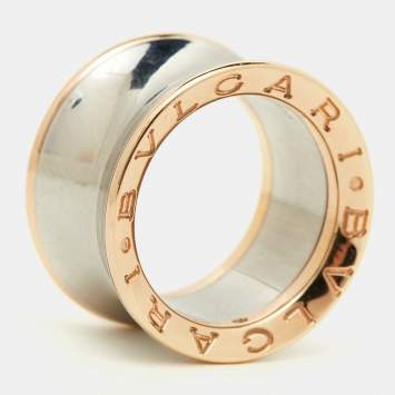 Bvlgari Anish Kapoor B.Zero1 18k Rose Gold Steel Ring Size 49