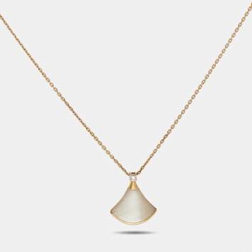 Bvlgari Divas' Dream Mother of Pearl Diamond 18k Rose Gold Necklace