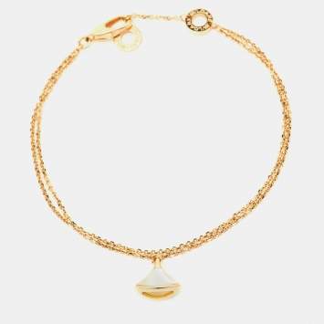 Bvlgari Divas' Dream Mother of Pearl 18K Rose Gold Charm Bracelet SM