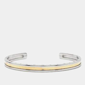 Bvlgari B.Zero1 18k Rose Gold Stainless Steel Open Cuff Bracelet M/L