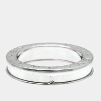 Bvlgari 18K White Gold B.Zero1 Band Ring EU 50