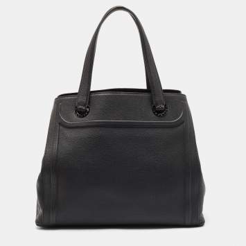 Bvlgari Black Leather Tote