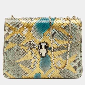 Bvlgari Multicolor Python Small Serpenti Forever Shoulder Bag