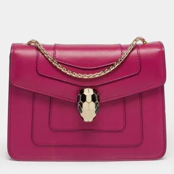 مملوكة مسبقًا Bvlgari Serpenti Forever Small Pink Leather Shoulder Bag