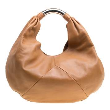 Pre Owned Bvlgari Brown Leather Hobo