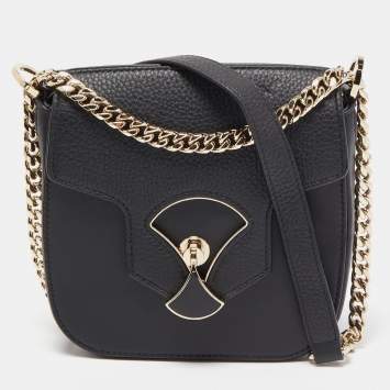 Pre Owned Bvlgari Black Leather Divas' Dream Shoulder Bag
