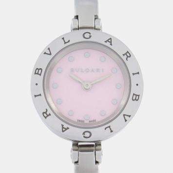 Bvlgari Pink Stainless Steel B.Zero1 BZ23S Quartz Women's Wristwatch 23 mm