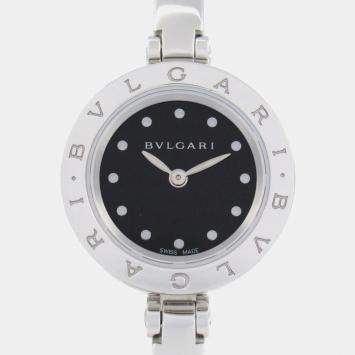 Bvlgari Black Stainless Steel B.Zero1 BZ23S Quartz Women's Wristwatch 23 mm