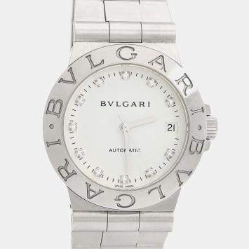 Pre Owned Bvlgari Diagono LCV35S Automatic Stainless Steel Women's Wristwatch 35 mm