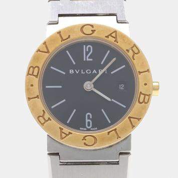 Pre Owned Bvlgari BB BB26SG Quartz 18K Yellow Gold Stainless Steel Womens Wristwatch 26 mm