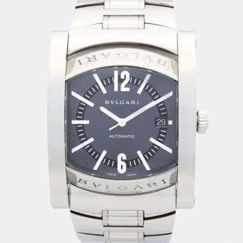 مملوكة مسبقًا ساعة يد نسائية بلغاري أسيوما AA48S أوتوماتيك ستانلس ستيل رمادية 37.5 مم