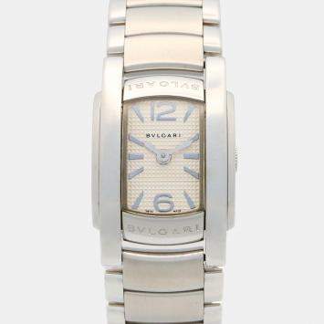 Pre Owned Bvlgari Assioma AA26S Quartz Silver Stainless Steel Women's Wristwatch 18 mm