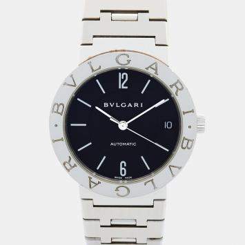 مملوكة مسبقًا ساعة يد نسائية بلغاري Bvlgari Bvlgari BB33SS ستانلس ستيل سوداء أوتوماتيك 33 مم