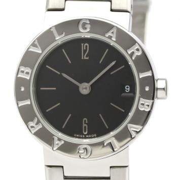 Pre Owned Bvlgari Black Stainless Steel BB23SS Women's Wristwatch 23 MM