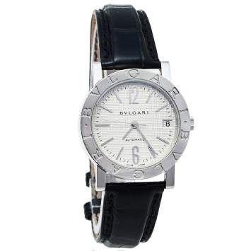 Pre Owned Bvlgari Silver Stainless Steel Bvlgari BB 33 SL AUTO Automatic Women's Wristwatch 33 mm