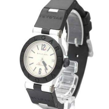 مملوكة مسبقًا Bvlgari Silver Aluminum AL32TA Quartz Women's Wristwatch 32 MM