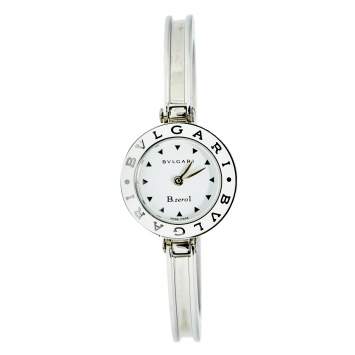 Pre Owned Bvlgari White Stainless Steel B.Zero1 BZ 22 S Women's Wristwatch 22 mm