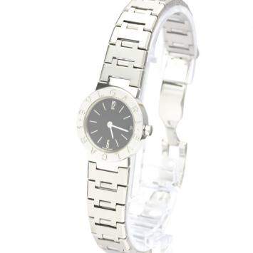 Pre Owned Bvlgari Black Stainless Steel Bvlgari Bvlgari BB23SSD Women's Wristwatch 23 MM