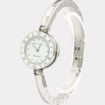 Pre Owned Bvlgari White Stainless Steel B-Zero1 BZ22S Quartz Women's Wristwatch 22 mm