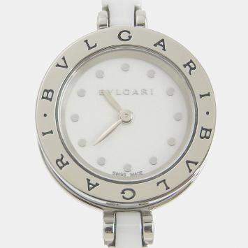 Bvlgari White Stainless Steel B.Zero1 BZ23S Women's Wristwatch 23 mm