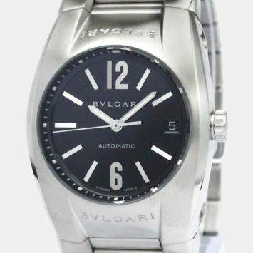 Pre Owned Bvlgari Black Stainless Steel Ergon EG35S Automatic Women's Wristwatch 35 mm