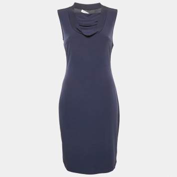 Calvin Klein Navy Blue Jersey Sleeveless Short Dress M