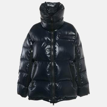 Pre Owned جاكيت كالفين كلاين أزرق كحلي صناعي منفوخ مقاس متوسط