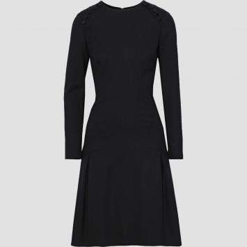 Pre Owned Carolina Herrera Virgin Wool Knee Length Dress 10