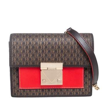 Pre Owned Carolina Herrera Multicolor Signature Coated Canvas Small Carry On Bandoulière Bag