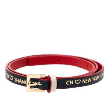 Pre Owned CH Carolina Herrera Bi Color Leather Gold Tone Wrap Bracelet