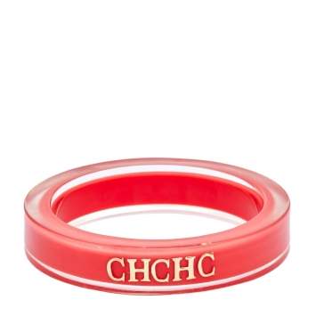 Pre Owned Carolina Herrera Pink Resin Bangle Bracelet