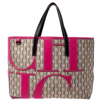 Pre Owned Carolina Herrera Multicolor Monogram Canvas Shopper Tote