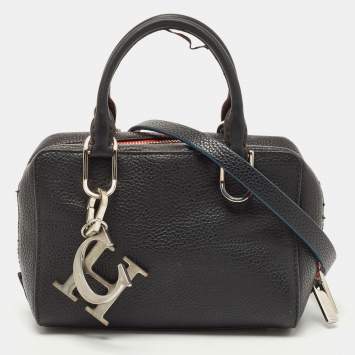 Pre Owned Carolina Herrera Black Leather Duke Satchel