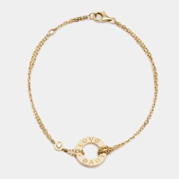 Pre Owned Cartier Love Diamond 18k Yellow Gold  Bracelet