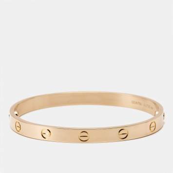 Pre Owned Cartier Love 18k Rose Gold Bracelet 18
