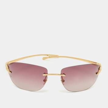 Pre Owned Cartier Purple Gradient CT0068S Panthère de Cartier Sunglasses
