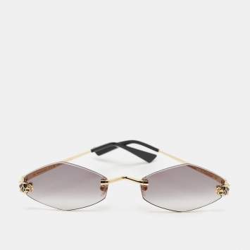 Pre Owned Cartier Grey Gradient CT0433S Panthère De Cartier Oval Sunglasses