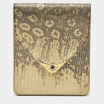 مملوكة مسبقًا Cartier Cigarette Case Cream/Gold Lizard 