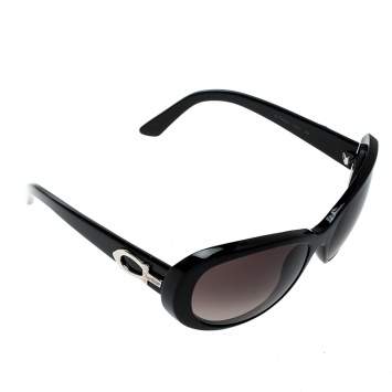 Pre Owned Cartier Black/ Black Gradient Cat Eye Sunglasses