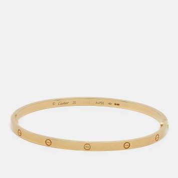 مملوكة مسبقًا Cartier Love 18k Yellow Gold Small Model Bracelet 20