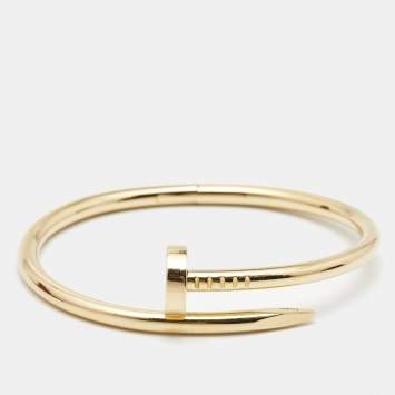 Pre Owned Cartier Juste Un Clou 18k Yellow Gold Bracelet 15