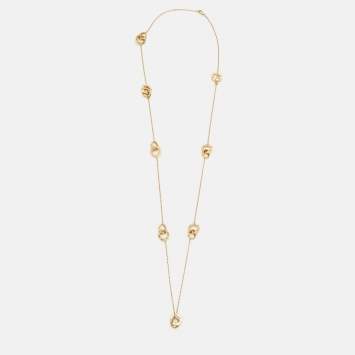 مملوكة مسبقًا Cartier Love Interlocking Loops 18k Yellow Gold Long Necklace