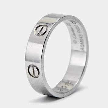 Pre Owned Cartier Love Platinum Ring Size 63